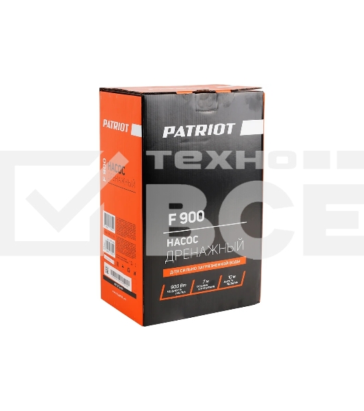 Садовый насос дренажный Patriot F900 900Вт 14000л/час