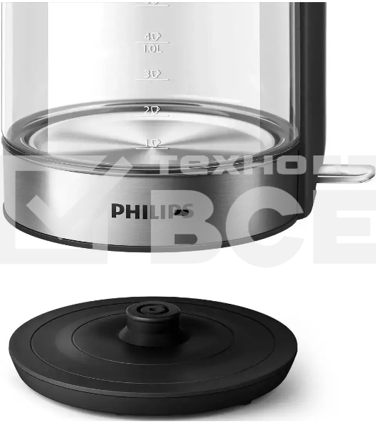 Чайник электрический Philips HD9339/80 1.7л. 2200Вт прозрачный (корпус: стекло)