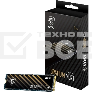Накопитель SSD MSI Spatium M371, 1ТБ, M.2 2280, PCIe 3.0 x4, NVMe, M.2
