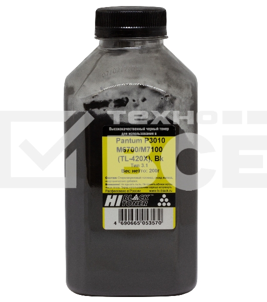 Tонер Hi-Black для Pantum P3010/M6700/M7100 (TL-420X), Bk, Тип 3.1, 200 г, банка