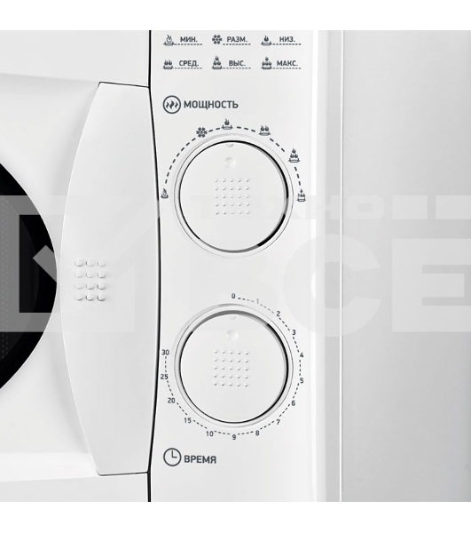 Микроволновая печь BBK 20MWS-803M/W белый, 20 л, 800 Вт, поворотный механизм