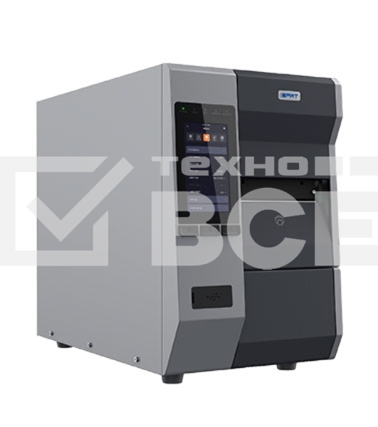 Принтер этикеток термотрансферный iDPRT iK4 Industrial 300 dpi, 254 мм/cек, Bluetooth, Ethernet, USB, серый