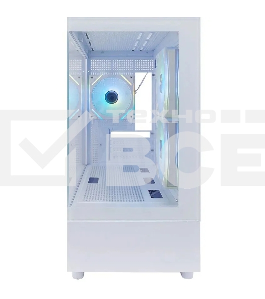 Корпус 1STPLAYER MIKU Mi5 ARGB White / mATX / 3x120mm ARGB fans / Mi5-WH-2FC7R-W-1FC7-W