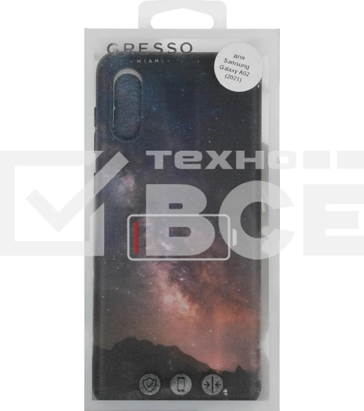 Чехол (клип-кейс) Gresso Meridian, для Samsung Galaxy A02, черный [gr17aaae8923]