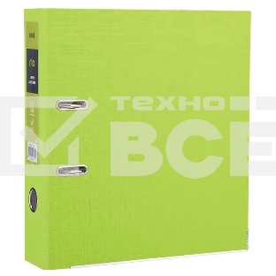 Папка-регистратор Deli EB20160 A4 75мм, полипропилен/бумага зеленый разборная, сменный карман на корешке
