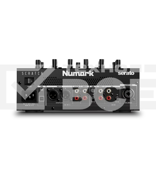 Микшерный пульт [SCRATCHXEU] Numark [Scratch] 2х канальный DJ микшер/контроллер для Serato, 8 пэдов, встроенные эффекты, 2 микрофонных входа с EQ и регуляторами громкости, USB