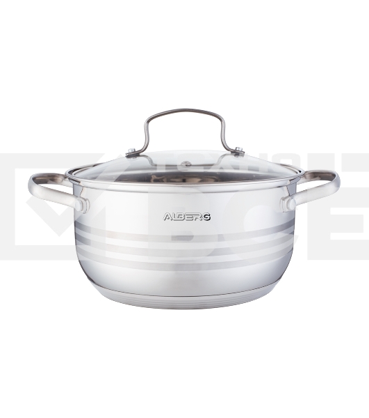 Кастрюля ALBERG AL-2133 Bonne Line с крышкой 6 л (Ø26 х 12.0 см)