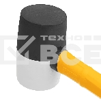 Киянка резиновая Denzel 225 г, черно-белая, фибергласовая рукоятка c TPR покрытием, фото4