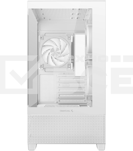 Компьютерный корпус Deepcool CG380 3F WH без БП, боковое окно (панорама), 3x120мм ARGB PWM вентилятора, белый, mATX