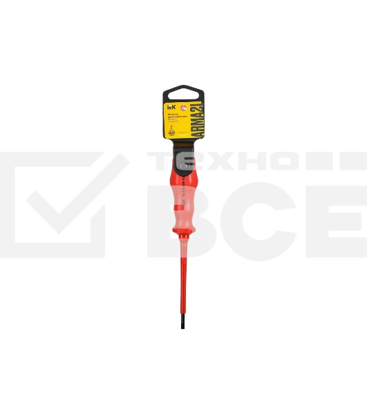 Отвертка диэлектрическая шлицевая SL4.0х100 K2 1000В ARMA2L 3 IEK A2L3-SC30-K2-SL-40-100