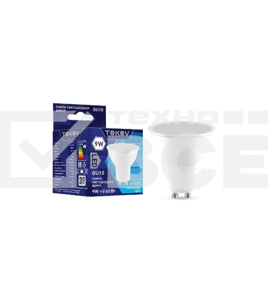 Лампа светодиодная TOKOV ELECTRIC 9Вт Soffit 6500К GU10 176-264В
