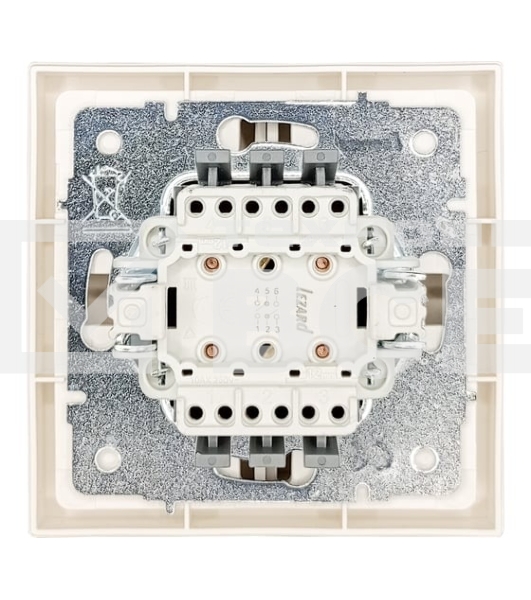 Выключатель проходной 2-кл. LEZARD СП ZIMA IP20 10А безвинт. зажим, слон. кость 704-9088-106QC