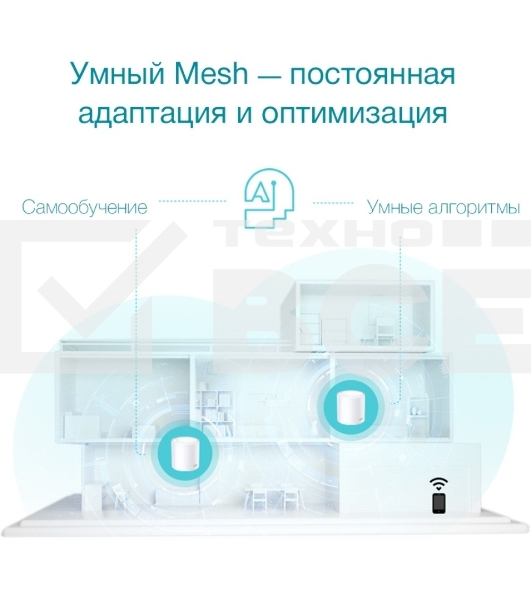 Бесшовный Mesh роутер TP-Link Deco X50(3-Pack) AX3000 10/100/1000BASE-TX (упак.:3шт)