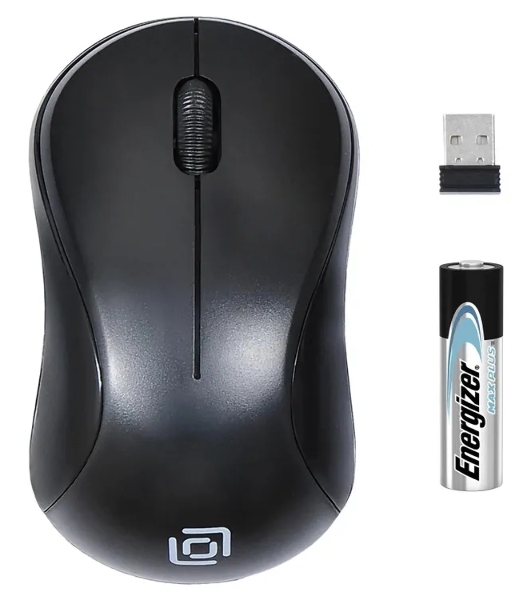 Мышь беспроводная Oklick 605SW черный, 1200 dpi, радиоканал, USB, кнопки - 3