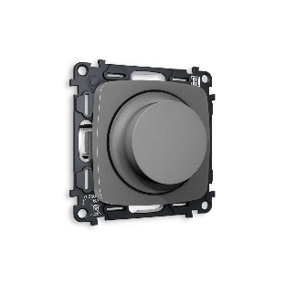 Комплект механизма светорегулятора универсального OMEGA Антрацит серый 25-600W/LED 5-300W QUANT (OP6555, VM136) MO655510
