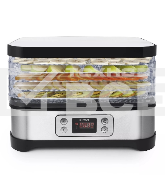 Сушка для фруктов и овощей Kitfort КТ-1903 5под. 250Вт черный
