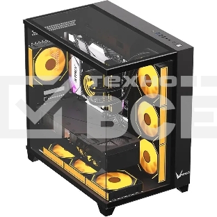 Компьютерный корпус Aerocool / Formula Crystal Z9 FLOE черный без БП ATX 2xUSB3.0 audio bott PSU