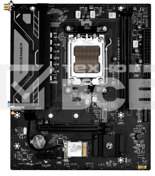 Материнская плата MAXSUN MS-Challenger B650M WIFI, AM5, B650, 2*DDR5, 3*SATA3, M.2, 4*USB 3.2, 2*USB 2.0, 1*PCIEx16, 1*PCIEx1, DP+HDMI, mATX