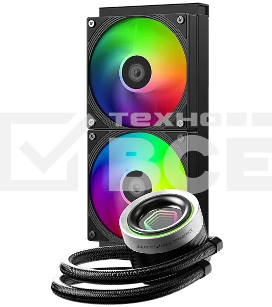 Система жидкостного охлаждения ID-Cooling FX240 INFINITY ARGB черный 120мм алюминий+медь 2000rpm 27.2db 4-pin 300W