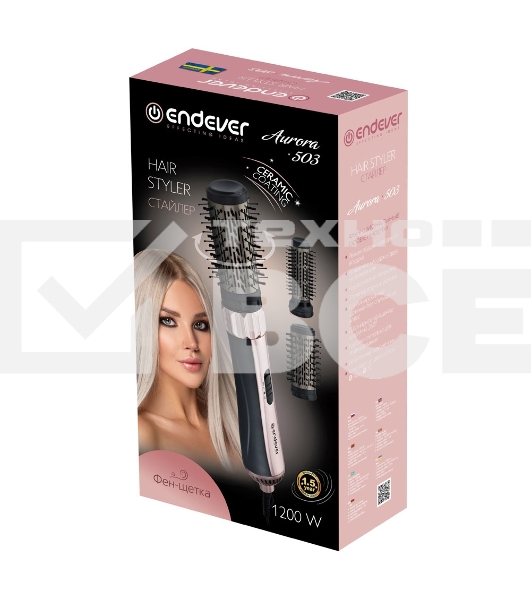 Стайлер Endever Aurora-503 1200Вт, графит/розовое золото