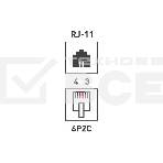 Розетка телефонная 1-м Proconnect RJ11 6P2C 03-0001-4, фото2