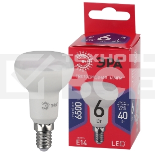 Лампочка светодиодная ЭРА RED LINE LED R50-6W-865-E14 R Е14 / Е14 6Вт рефлектор холодный дневной свет