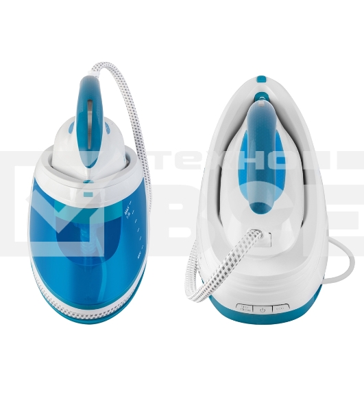 Парогенератор электрический ENDEVER Delta-450, белый/голубой, мощность 2800 Вт, подача пара 150 г/мин, макс. пар удар до 400 г/мин, 2 шт/уп