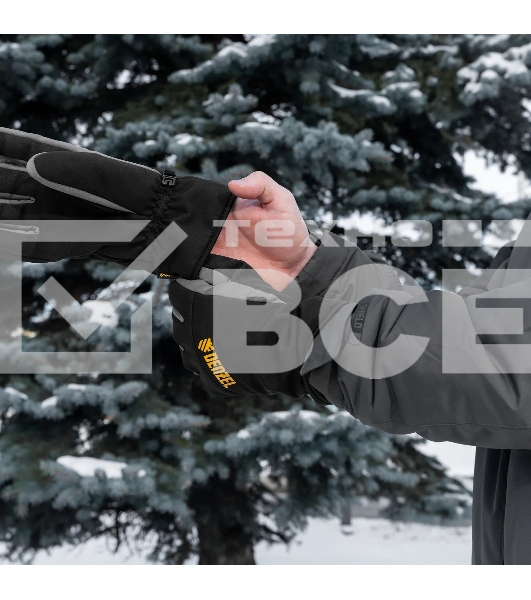 Перчатки универсальные Denzel 68090 двойные, работа с сенсорным экраном, размер 9