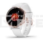 Смарт-часы Garmin Venu 2S AMOLED корп.розовое золото рем.белый разм.брасл.:110-175мм (010-02429-13), фото 1