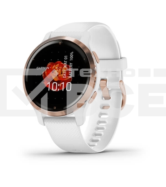 Смарт-часы Garmin Venu 2S AMOLED корп.розовое золото рем.белый разм.брасл.:110-175мм (010-02429-13)