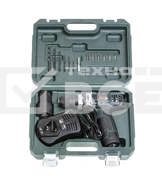 Профессиональный шуруповерт аккумуляторный Klpro KLNM1020 (12 В/2,0 А·ч, 0-1300 об/мин, 12 бит)