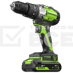 Дрель-шуруповерт аккумуляторная Greenworks GD24DD60 ударная аккумуляторная, 24V, бесщеточная, 30/60Нм,2х2Ач,ЗУ,кор 3704107CUC, фото3