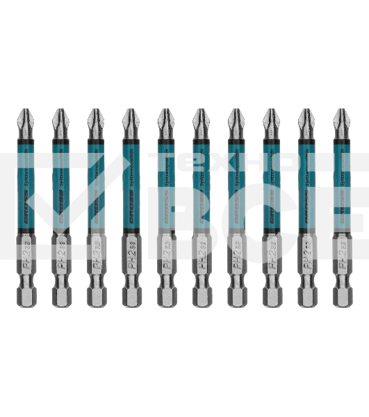 Бита Gross PH2х70 мм, сталь S2, кругл., отрывн., 10 шт.