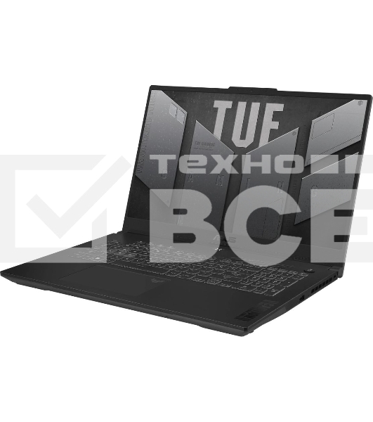 Ноутбук ASUS TUF Gaming FA707NUG-HX182/17.3'/IPS/AMD Ryzen 7 7445HS/16Gb/512Gb SSD/NVIDIA GeForce RTX 4050 6Gb/noOS/серый/2.6kg