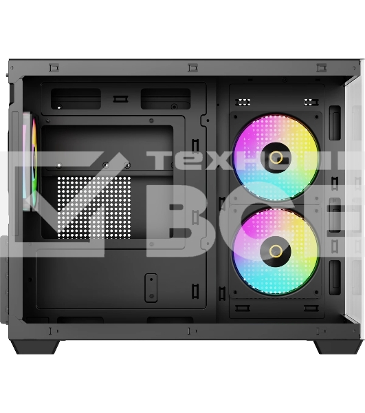 Корпус Ocypus Gamma C54 BK ARGB, Mini-Tower, чёрный, 3 x 120 мм