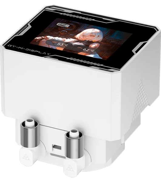 Система водяного охлаждения PcCooler GT360M Display ARGB Soc-AM5/AM4/1200/1700/1851 белый 4-pin 15-33.7dB Al LCD 310W Ret (GT360M-WHAWXX-GL)