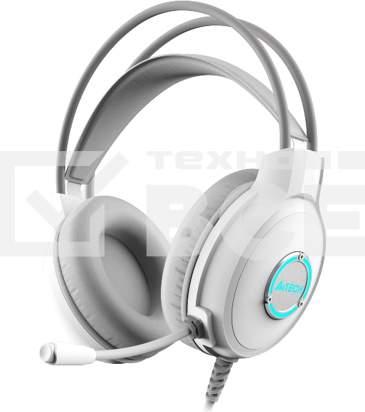 Наушники с микрофоном A4Tech Fstyler FH300U белый 2м накладные USB оголовье