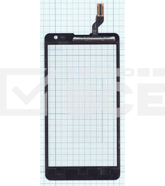 Сенсорное стекло (тачскрин) для LG Optimus L9 II D605, черное