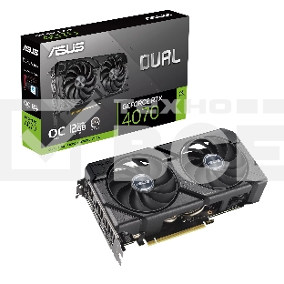 Видеокарта Asus DUAL-RTX4070-O12G-EVO RTX4070 12Gb 192bit GDDR6X 2520/21000 HDMIx1 DPx3 HDCP Ret 90YV0J15-M0NA00