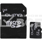 Флеш карта QUMO MicroSDXC 64GB 90/45 МБ/с UHS-I U3, Pro seria 3.0 с адаптером SD, красная картонная упаковка, фото2
