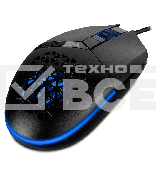 Мышь проводная SVEN RX-G735 черный, 4000 dpi, USB, кнопки - 6