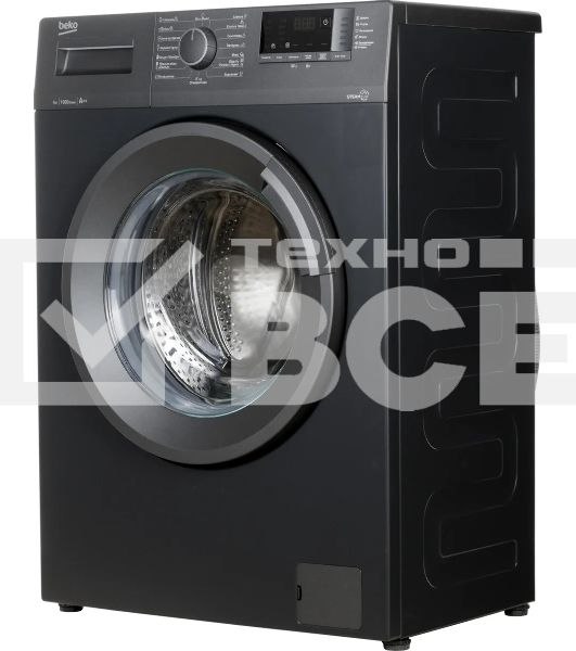 Стиральная машина Beko WSRE6512ZAA темно-серый, загрузка фронтальная 6 кг, 1000 об/мин., класс: А