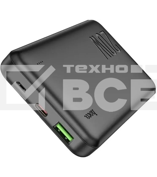 Мобильный аккумулятор Hoco J87 Tacker 10000mAh QC3.0/PD3.0 20W 3A USB-A/USB-C черный