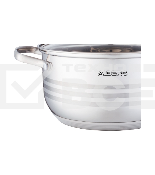 Кастрюля ALBERG AL-2133 Bonne Line с крышкой 6 л (Ø26 х 12.0 см)