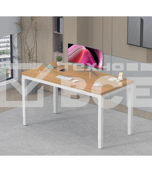 Стол для компьютера Cactus CS-ET-WWD столешница МДФ, белый дуб молочный каркас белый