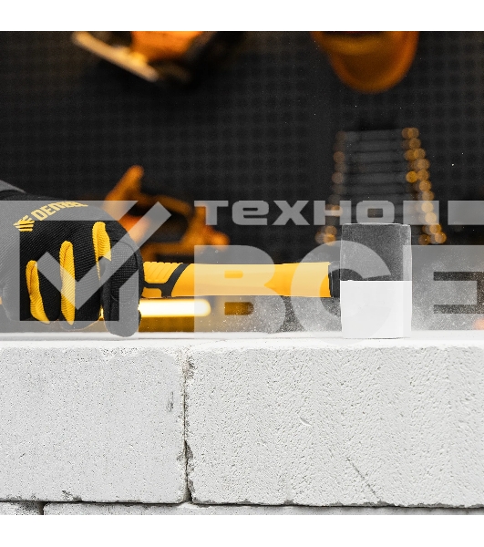 Киянка резиновая Denzel 225 г, черно-белая, фибергласовая рукоятка c TPR покрытием