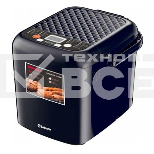 Хлебопечка Sakura SA-7508BK 500Вт 19прогр 500/600гр