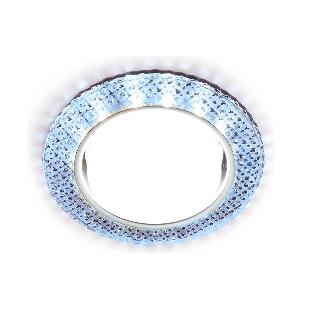 Встраиваемый точечный светильник G296 CL/CLD хром/прозрачный GX53+3W(LED COLD)