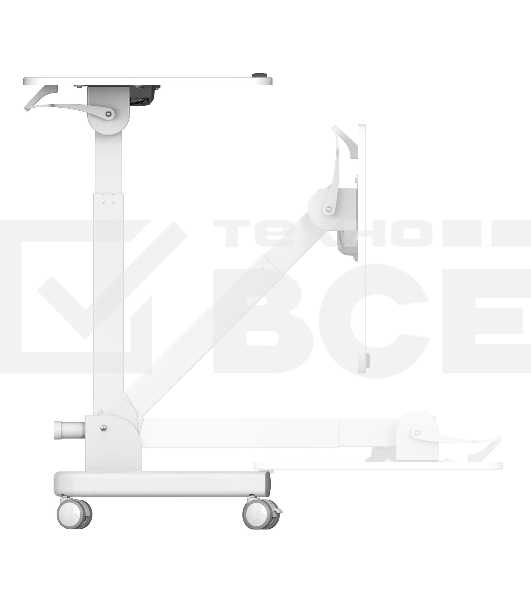 Стол для ноутбука Cactus VM-FDS109 столешница МДФ белый 73x50x108см (CS-FDS109WWT)