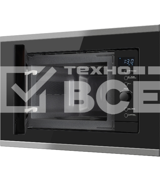 Микроволновая печь встраиваемая Weissgauff HMT-720 BX Grill чёрный, 20 л, 700 Вт, переключатели - поворотный механизм/сенсор